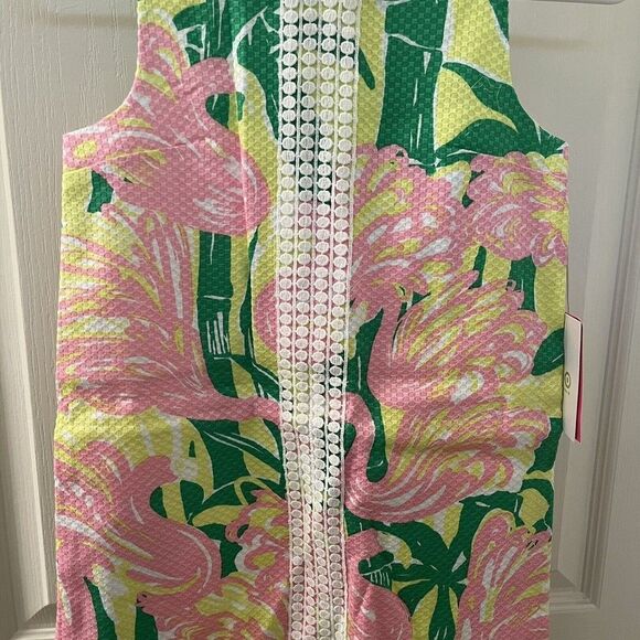 Lilly Pulitzer for Target Flamingo Fan Dance Shift Dress Girls Size M 7-8 NWT - Picture 5 of 12